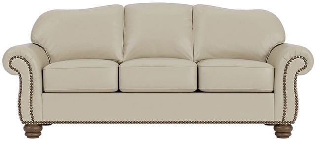 Flexsteel® Customizable Bexley Leather Sofa with Nailhead Trim-2