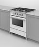 Fisher & Paykel 30" White Pro Style Natural Gas Range-5