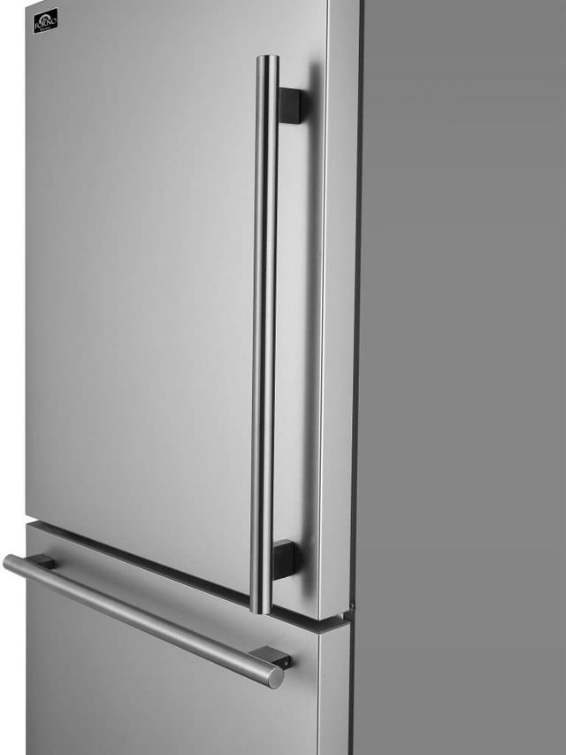 FORNO® Milano Espresso 31 in. 17.2 Cu. Ft. Stainless Steel Counter Depth Bottom Freezer Refrigerator-3