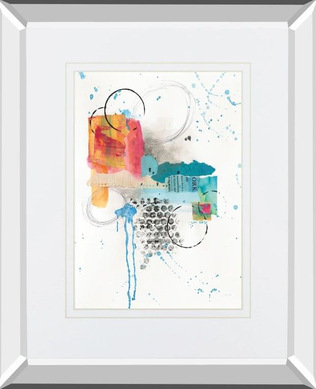 Classy Art Abstract Skyline I By Courtney Prahl Mirror Framed Wall Art-1