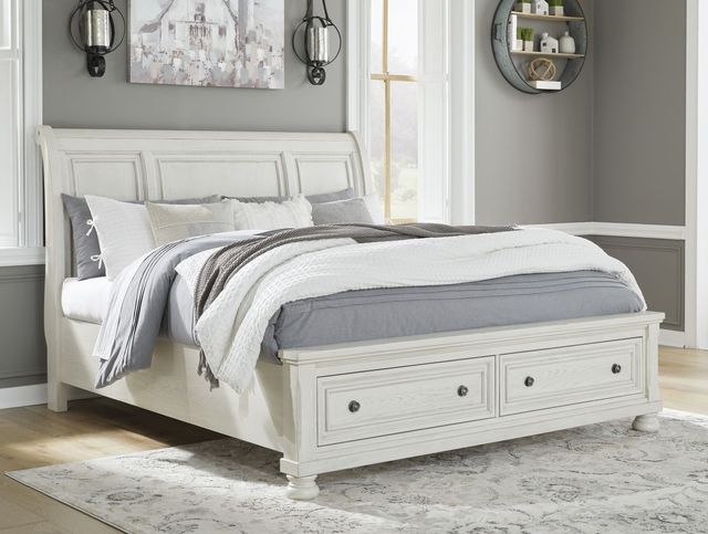 Signature Design by Ashley® Robbinsdale Antique White Queen Panel Headboard-2