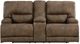 Signature Design by Ashley® Beckley Place Earth Power Reclining Console Loveseat with Adjustable Headrest-1