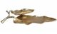A & B Home Gold Leaf Platter-2