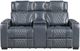 Homelegance® Apex Blue Double Power Reclining Console Loveseat-2