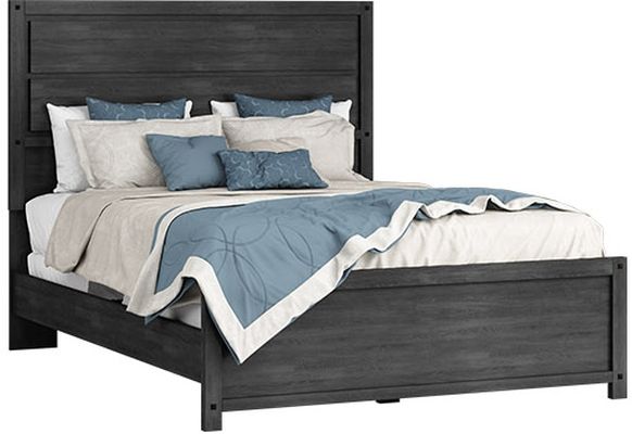 DeFehr Sterling Driftwood Queen Panel Bed-0
