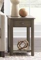 Null Furniture Brown Rectangular End Table-0