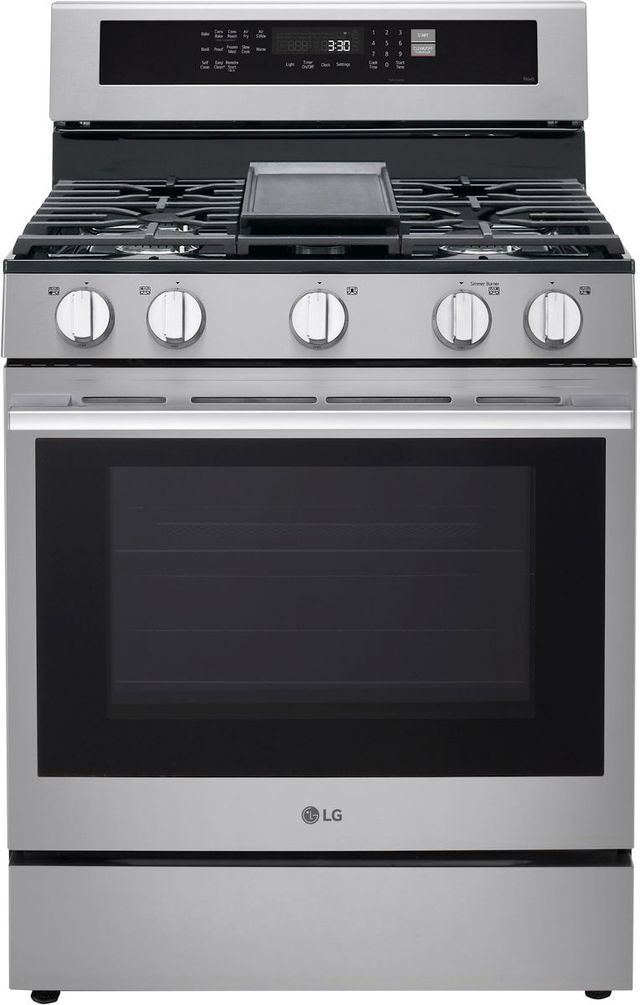LG 30" PrintProof® Stainless Steel ProBake Convection® Smart Freestanding Gas Range-0
