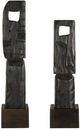Uttermost® Cipher 2-Piece Aged Black/Brown Totem Set-0