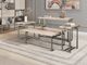 Horizon Home® Spectrum Onyx Stone Top Cocktail Table with Metal Base-4