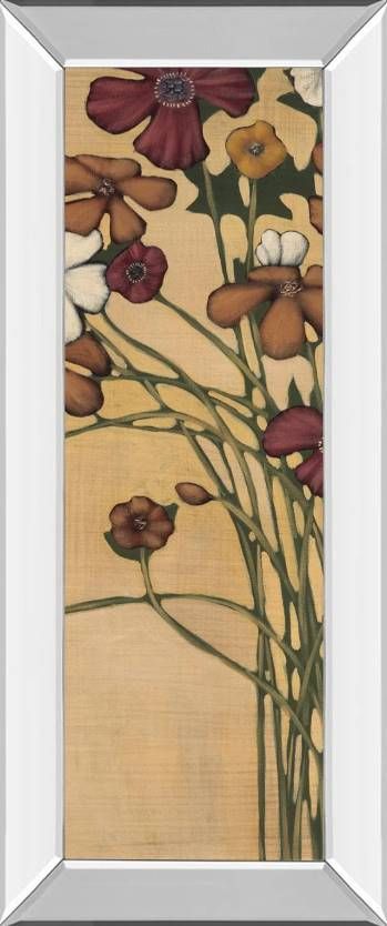 Classy Art Wandering Bouquet by Maja 18x42 Mirrored Frame Wall Art-0