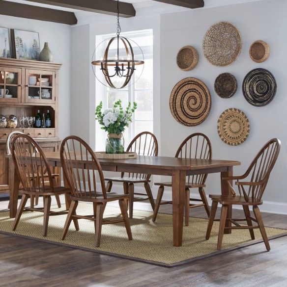 Liberty Furniture Hearthstone Ridge 7-Piece Tobacco Dining Set-1