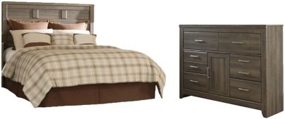 Signature Design by Ashley® Juararo 2-Piece Dark Brown Queen Panel Headboard Set-0