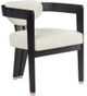 Meridian Furniture Carlyle Cream/Black Dining Arm Chair-0