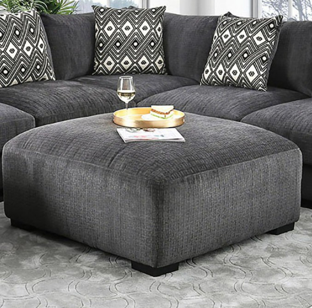 Furniture of America® Kaylee Gray Ottoman-0
