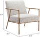 Zuo® Modern Norrebro Beige Frost/Gold Accent Chair-1