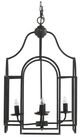 A & B Home Malin Satin Black Entry 4-Light Chandelier-1