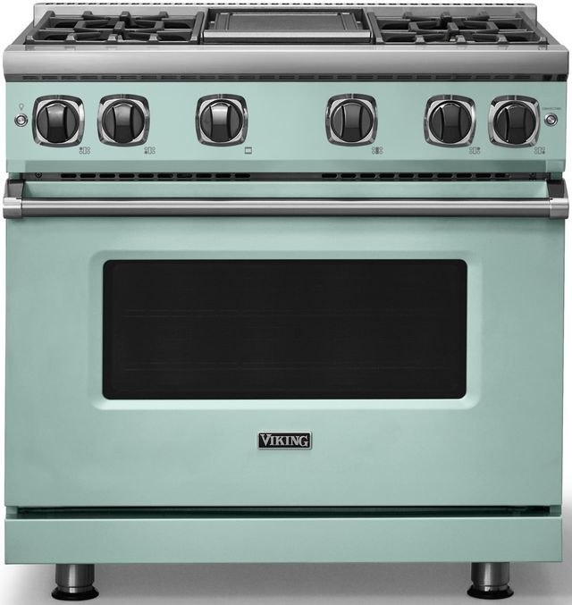 Viking® 7 Series 36" Splash Pro Style Liquid Propane Gas Range with Griddle-0