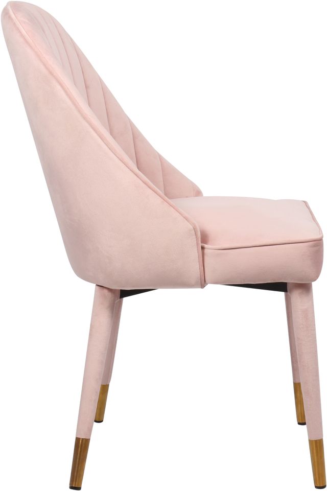 Meridian Furniture Belle Pink Velvet Dining Chair-3