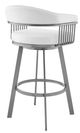 Armen Living Chelsea White 26" Swivel Counter Stool-3