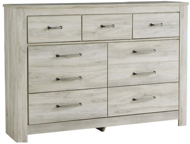 Signature Design by Ashley® Bellaby 4-Piece Whitewash Queen Storage Platform Bed Set-2