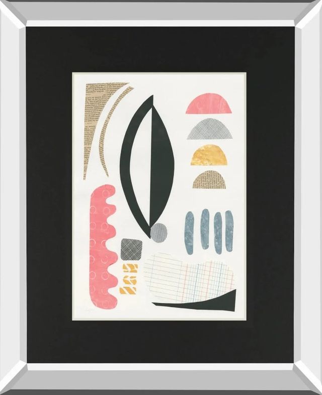 Classy Art Mixed Shapes II By Courtney Prahl Mirror Framed Wall Art-1