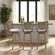 Armen Living Isla 2-Piece Putty Brown/Wheat Barstool Set-5