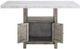 Steve Silver Co. Grayson White Marble Top Counter Table with Driftwood Base-3