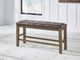 Signature Design by Ashley® Urbinforte Light Brown Upholstered Counter Dining Bench-1