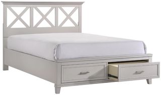 Bernards Nova II Gray Queen Panel Storage Bed