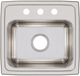 Elkay Lustertone® Classic Lustrous Satin 17" x 16" x 7-5/8" 3-Hole Single Bowl Drop-In Sink-1