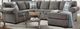 Affordable Furniture 3050 2-Piece Charisma Smoke U-Shaped Sectional-0