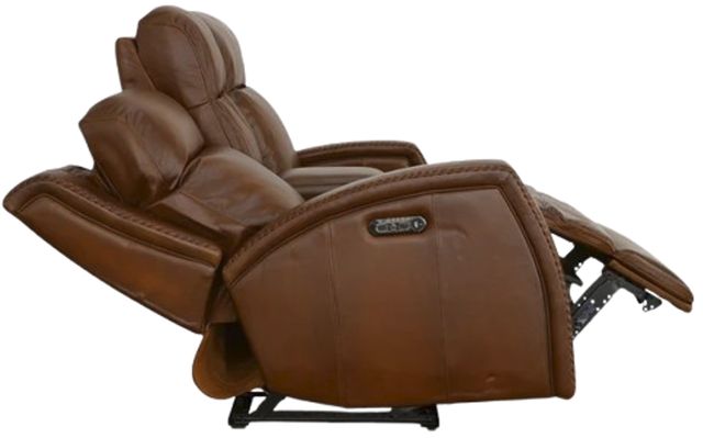 Flexsteel® Mustang Rust Power Reclining Loveseat with Console-1