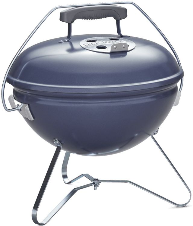 Weber® Smokey Joe® Premium 15" Slate Blue Tabletop Charcoal Grill-2