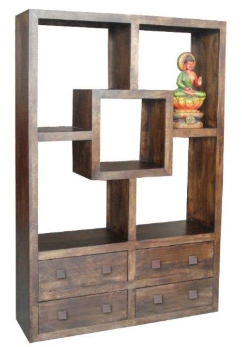 Jaipur Furniture Yoga Dark Brown Straight Bookcase-0