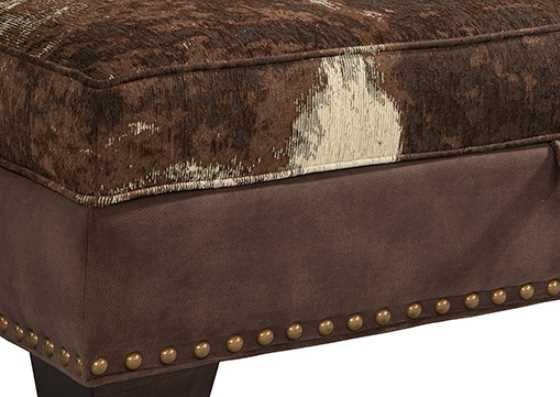 Marshfield Furniture Simply Yours Brown/Gray Rectangle Storage Ottoman-1
