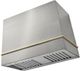 La Cornue Loge Series 44" Stainless Steel Wall Mounted Range Hood with Polished Brass Trim-0