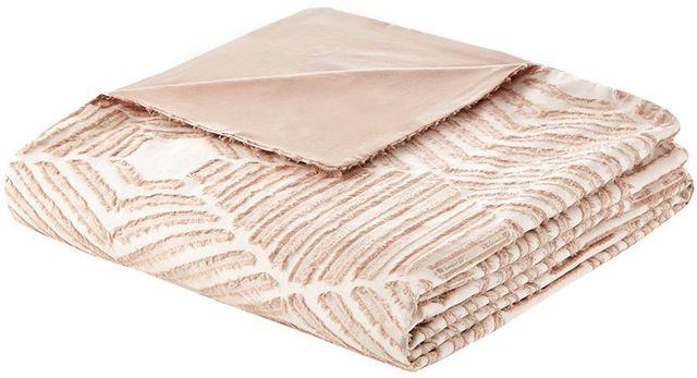 Olliix by INK+IVY Blush Full/Queen Ellipse Cotton Jacquard Duvet Cover Set-1