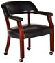 Steve Silver Co. Tournament 5-Piece Black/Medium Cherry Dining Table Set-3