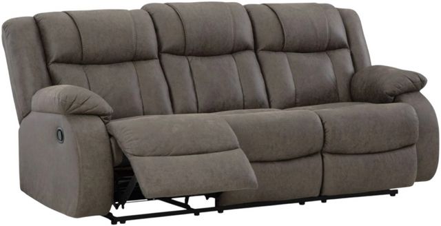 Signature Design by Ashley® First Base Gunmetal Reclining Sofa -4