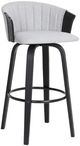 Armen Living Diana Light Gray/Black Swivel Bar Stool-0