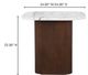 Moe's Home Collection Dash White Calacatta Marble Accent Table with Brown Mango Base-2