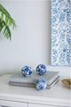 A & B Home 6-Piece Blue/White Decorative Spheres Set-3