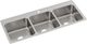 Elkay Lustertone® Classic Lustrous Satin 54" x 22" x 10-1/8" 1-Hole Triple Bowl Drop-In Sink-0