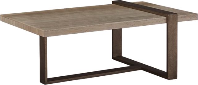 Magnussen Home® Wiltshire Sea Shell Rectangular Cocktail Table with Champagne Bronze Base-2