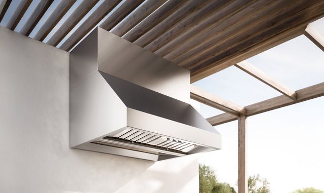 Falmec Zeus 42" Scotch Brite Stainless Steel Outdoor Range Hood-2