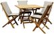 Stylecraft 5-Piece Solid Teak Water Base Natural Outdoor Dining Set -0