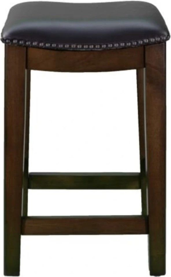 Bernards Carmina 2-Piece Black/Brown Stool Set-1