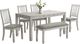 Monarch Specialties Inc. Antique Grey 60" Rectangular Dining Table with Drawers-0