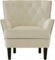 Emerald Home Noelle Cream Velvet Accent Chair-3