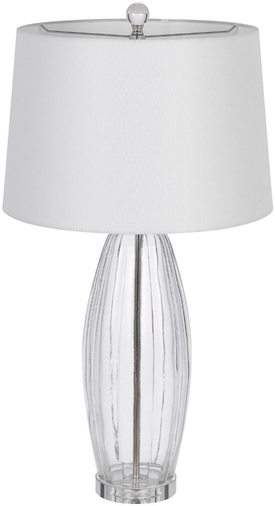 Cal® Lighting & Accessories Bullet Shaped 2-Piece Chrome/Clear Table Lamp Set-2